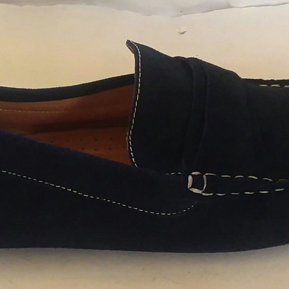 #40 New Bacco Bucci Studio Navy Suede Loafers main image 10
